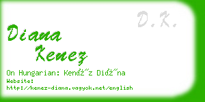 diana kenez business card